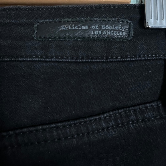 Articles of Society Black Super Soft Mid Rise Jeans  Size 24  New With Tags - Picture 6 of 13